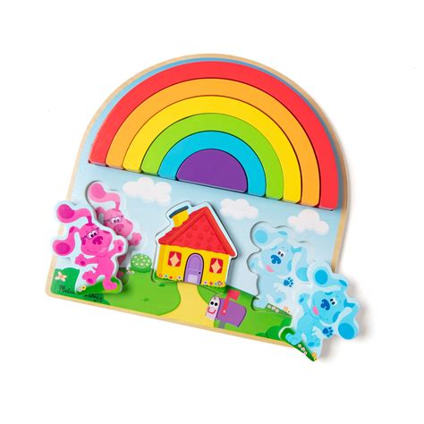 Buy Melissa & Doug Blue's Clues & You! Wooden Rainbow Stacking Puzzle ...