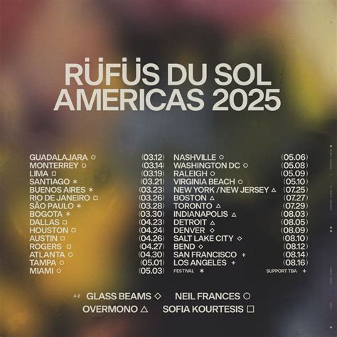 RÜFÜS DU SOL Reveal 2025 North American Tour Dates