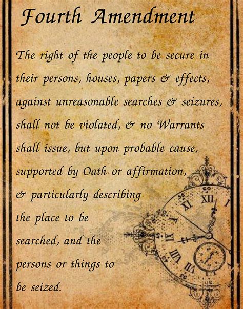4th Amendment Poster Print Featuring The Fourth Amendment ...