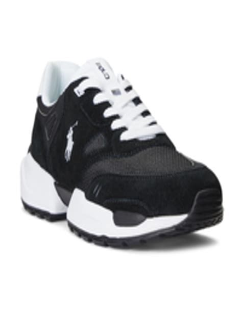 Buy Polo Ralph Lauren Men Black Leather Sneakers - Casual Shoes for Men ...
