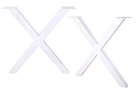 Buy ECLV 28" Dining Table Legs, X-Shaped Steel Table Legs, Office Table ...