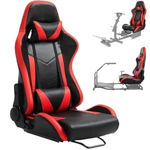 Hottoby Ergonomic Racing Seat with Adjustable Double Slides Fit for ...