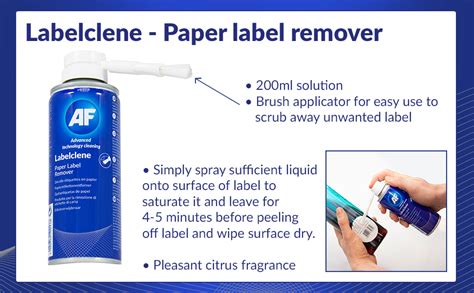AF Labelclene Remover for Self-Adhesive Paper Labels - 200ml : Amazon ...