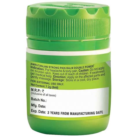 Buy AMRUTANJAN DOUBLE POWER STRONG BALM 8ML Online & Get Upto 60% OFF ...