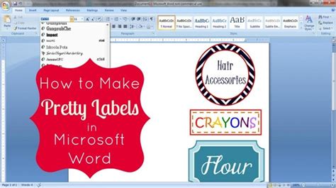 Image result for Labels in Word Custom-Design