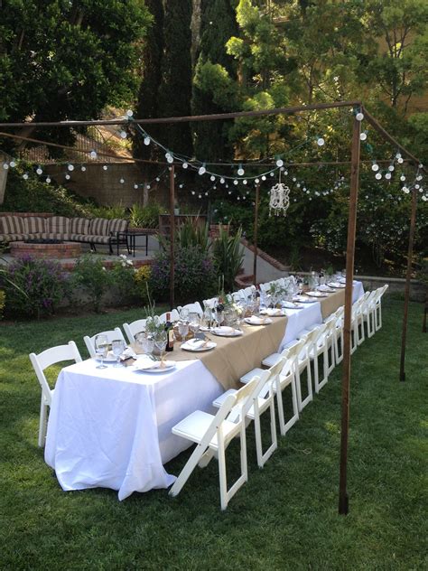 Backyard Party Lighting, Backyard Dinner Party, Backyard Wedding ...