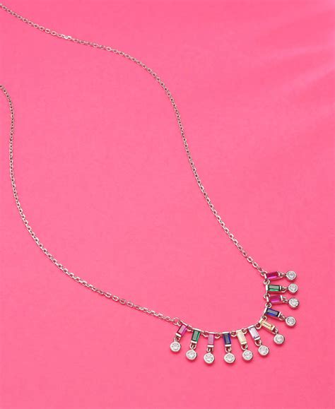 Sterling Silver Necklace With Colorful Gemstones – Silvostyle Jewellery