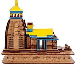 SBBCO Shri wooden Kedarnath Dham Colored Temple For, Living Room ...