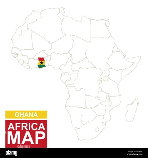 Map Of Africa With Ghana