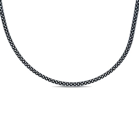 Raajraani - Popcorn Chic Sterling Silver Chain for Women