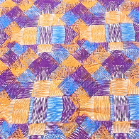 Buy Multi Color Geometrical Print Russian Silk Fabric Online – TradeUNO ...