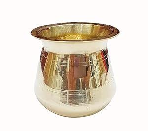 Shiv Pure Brass Satari Lota/Chombu/Kalash/for Home Festival Puja I SIZE ...