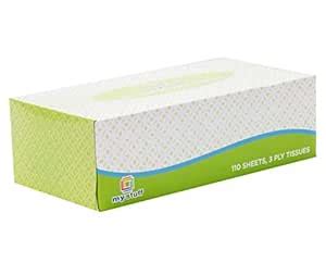 My Stuff Facial Tissues, Soft and Strong Cloths, 110 Sheets per Box, 3 ...