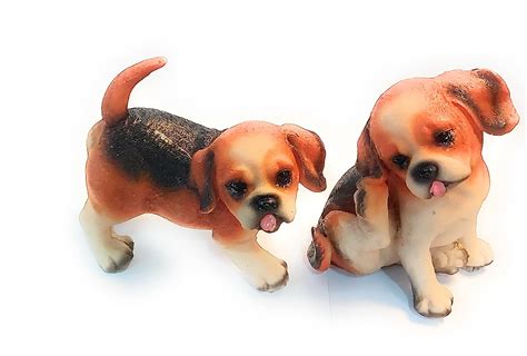 Buy PARADIGM PICTURES Sitting Cute Beagle Set 2 Dog Statue, Miniature ...