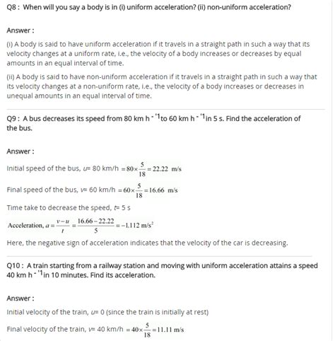 NCERT Solutions for Class 9 Science Chapter 8 Motion - Amresh Academy