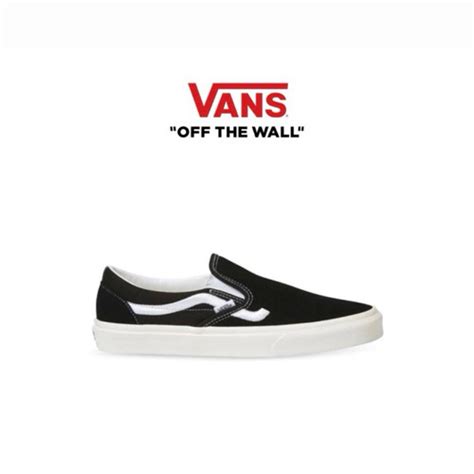 Promo Slip On Side Stripe Black White - 36 - Kota Tangerang Selatan ...