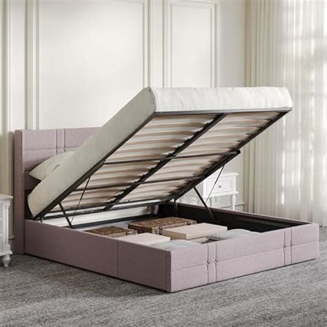 Novilla Full Size Lift Up Storage Bed, with Fabric India | Ubuy