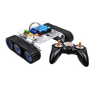 Buy MERISHOPP DIY Tank Car Chassis Track Crawler Kits +2.4G Remote ...