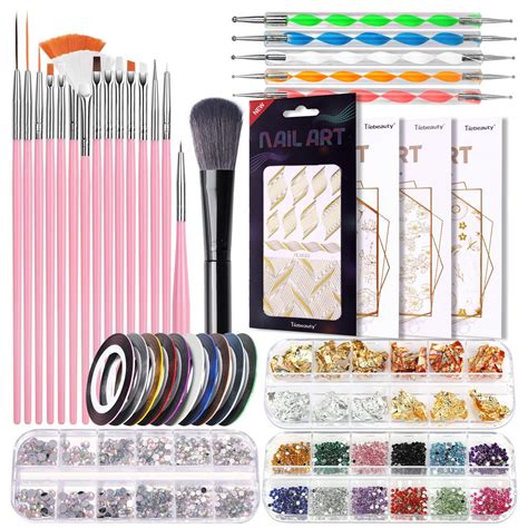 MAYCREATE® Nail Art Kit For Girls 3D Nail Art Decorations Kit with Nail ...