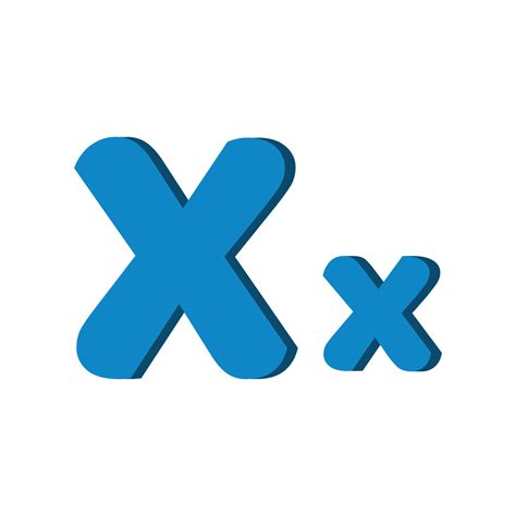 English alphabet for kids.3d letter X 23959931 Vector Art at Vecteezy