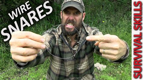 Rabbit Snaring 101 - Wire Survival Snares - YouTube