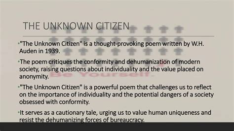 THE UNKNOWN CITIZEN.pptx