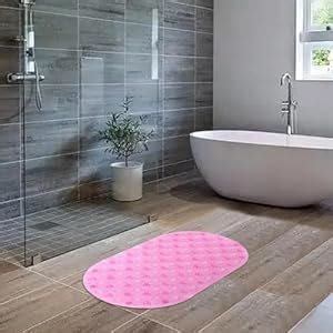 UMAI X SAVYA HOME - Pink Nonslip Soft Rubber Bath Mat, Rain Mat for ...