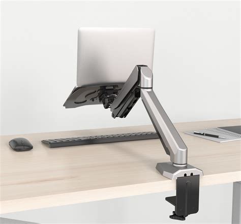 Full Motion Articulation Gas Spring Laptop Desk Stand Arm - Height Adj ...