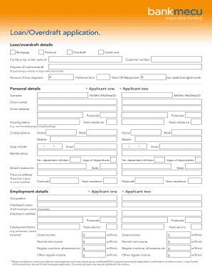 Overdraft Application Form Image - Fill and Sign Printable Template Online