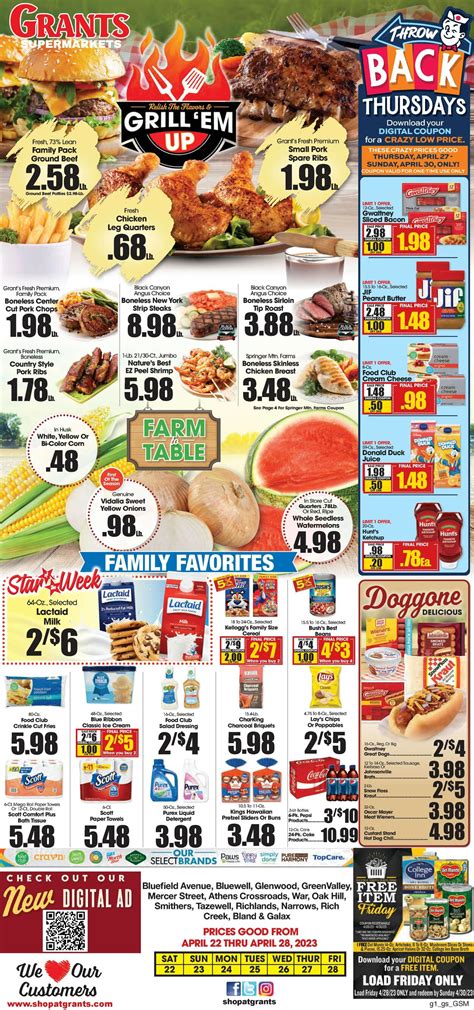 Grant's Supermarket Ad Circular - 04/22 - 04/28/2023 | Rabato