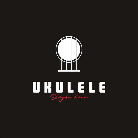 Ukulele-Logo-Vektor-Icon-Illustrationsvorlage-Design | Premium Vektor
