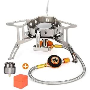 Portable Outdoor Camping Stove Gas Powered Backpacking Stove Foldable ...