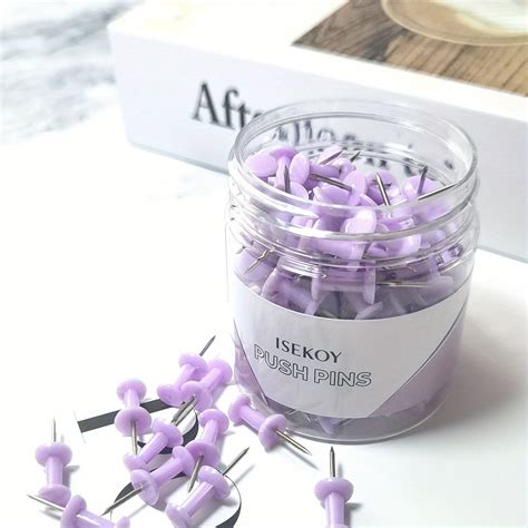 100 Purple Push Pins for Bulletin Board, Wall, Map, Calendar – CRAZE