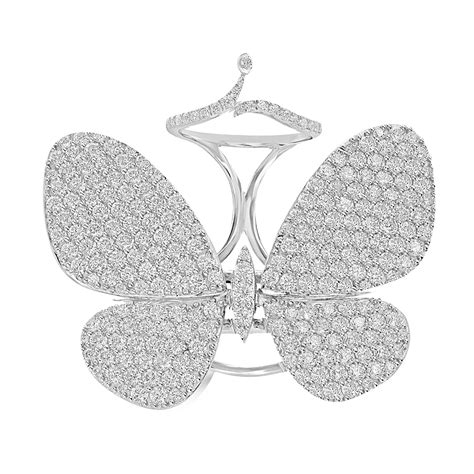 Judy Crowell Sterling Silver Cubic Zirconia Fluttering Butterfly Ring