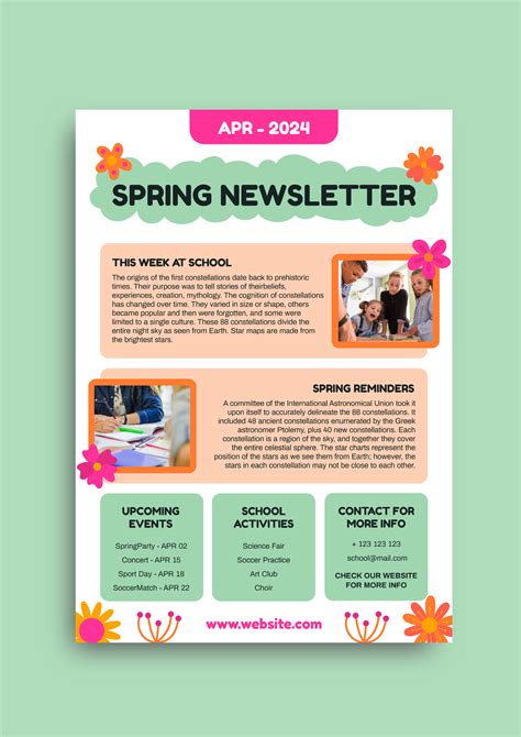 Rezultat imagine pentru Spring Newsletter Template