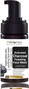 DRONTIKA WILD & PURE Charcoal Foaming Face wash Deep skin Detox Cleanse ...
