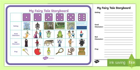 Fairytale Storytelling Prompt Dice Game (teacher made)