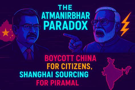 The Atmanirbhar Paradox: “Boycott China” for Citizens, Shanghai ...