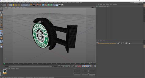Corner Starbucks Signage Wall Mounted 3D | 3D Molier International