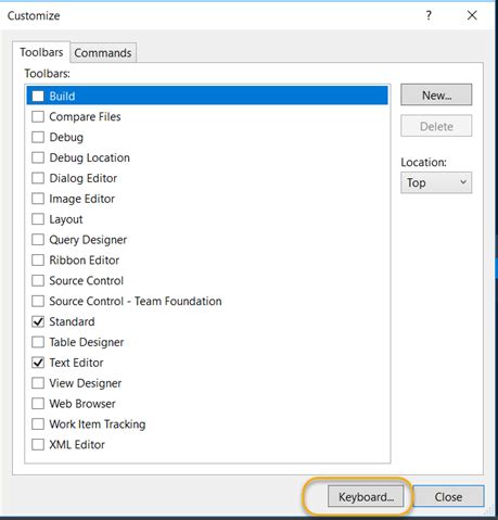 Image result for Visual Studio 2019 Tools Custom Buttons