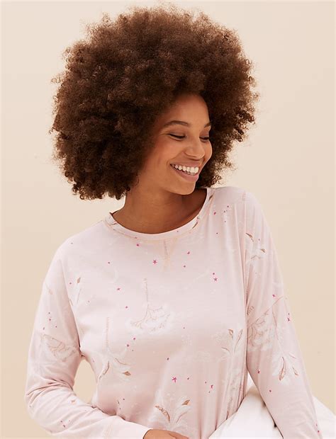 Buy Pure Cotton Floral Print Pyjama Set at Marks & Spencer