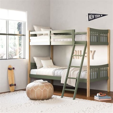 Amazon.com: Storkcraft Caribou Bunk Bed Twin Over Twin Bunk Bed (Olive ...