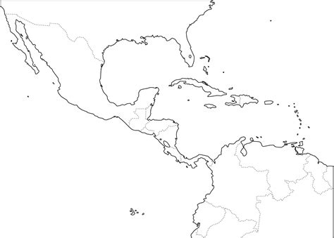 Mapa político mudo de América Central para imprimir Mapa de países de ...