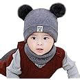 SYGA Baby Girls Boys Cute Cap Hats and Scarf Set, 6-24 Month Knit Warm ...