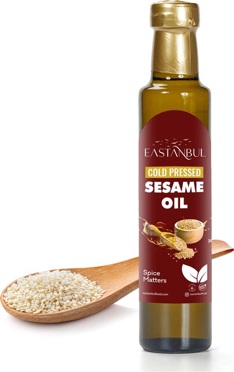 Amazon.com : Eastanbul Cold Pressed Sesame Oil, 8.8oz Raw Sesame Oil ...