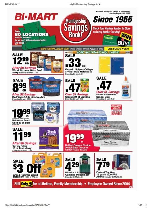 Bi-Mart Weekly Ad Jul 29 - Aug 18, 2025