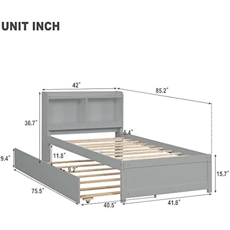 Danxee Twin Solid Wood Platform Bed with Wooden India | Ubuy