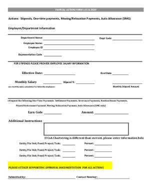 Fillable Online UCOP Payroll Action Form Fax Email Print - pdfFiller