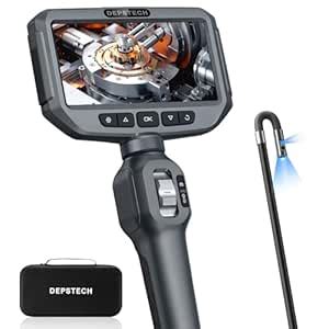 Dual Lens Articulating Borescope, DEPSTECH Endoscope Camera with Light ...