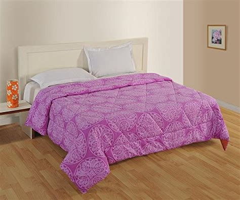 Swayam 150 GSM Motif Double Reversible Duvet (Poly Cotton,Purple ...